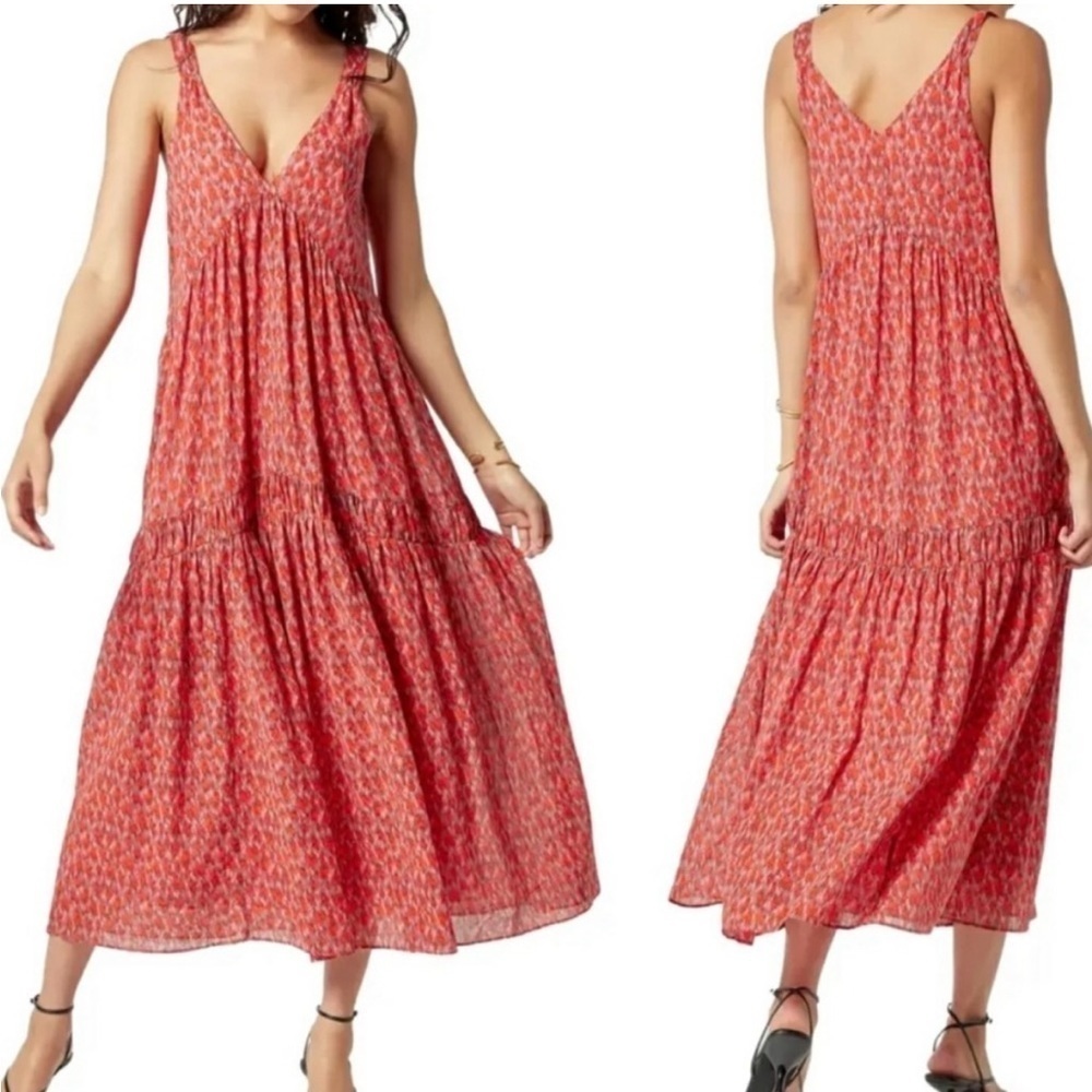 Joie tea rose tiered maxi dress XL
